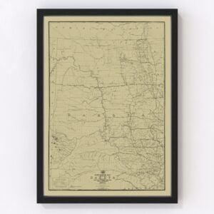 South Dakota North Dakota Map 1885