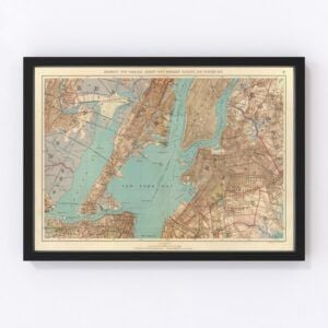 New York Bay Map 1891