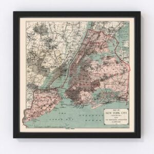 New York City Map 1897