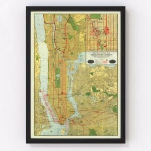 New York City Map 1918