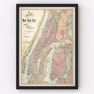 New York City Map 1892