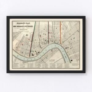 New Orleans Map 1845