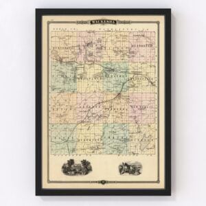 Waukesha County Map 1878