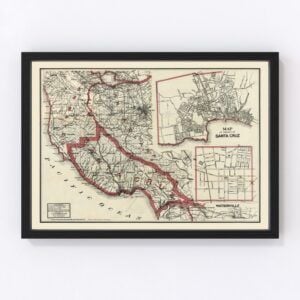 Santa Cruz County Map 1914