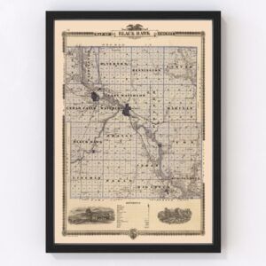 Black Hawk County Map 1875