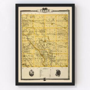 Cedar County Map 1875