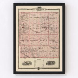 Poweshiek County Map 1875