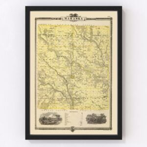 Mahaska County Map 1875