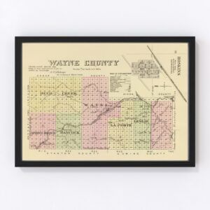 Wayne County Map 1885