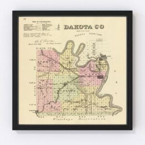 Dakota County Map 1885