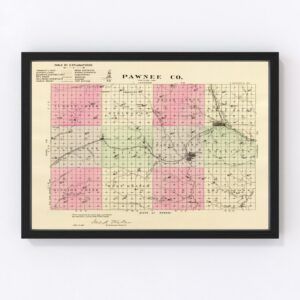 Pawnee County Map 1885