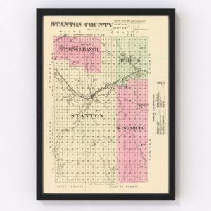 Stanton County Map 1885