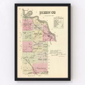 Dixon County Map 1885