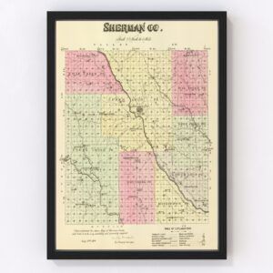 Sherman County Map 1885