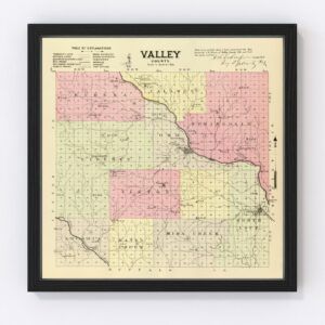 Valley County Map 1885