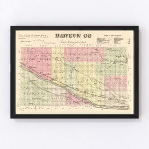 Dawson County Map 1885