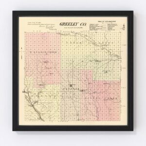 Greeley County Map 1885