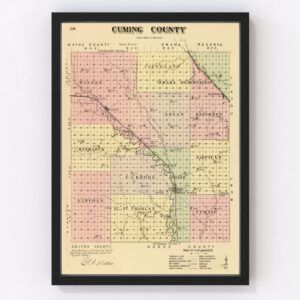 Cuming County Map 1885