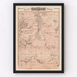 Steele County Map 1874