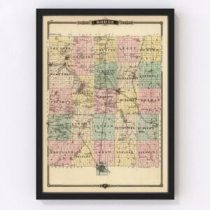 Dodge County Map 1878