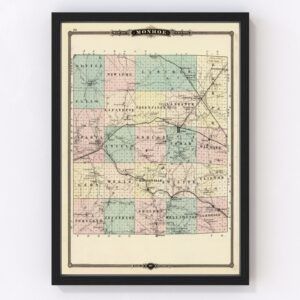 Monroe County Map 1878
