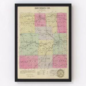 Bourbon County Map 1887