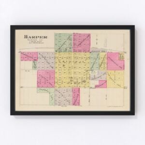 Harper County Map 1887