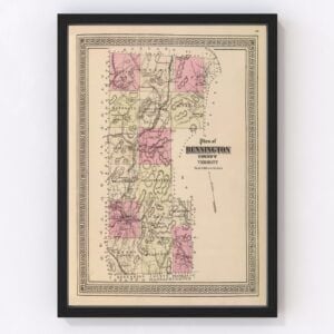Bennington County Map 1876