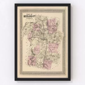 Rutland County Map 1876