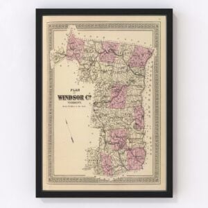 Windsor County Map 1876