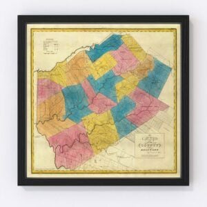 Delaware County Map 1829
