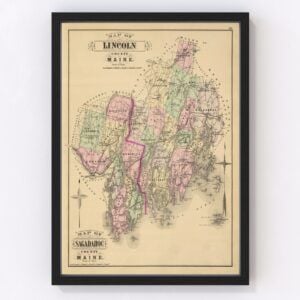 Lincoln County Map 1885