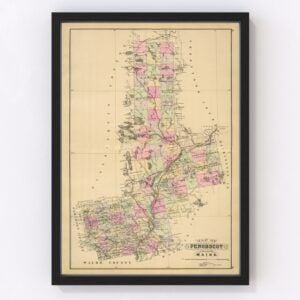 Penobscot County Map 1885