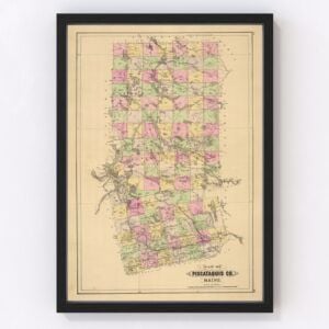 Piscataquis County Map 1885
