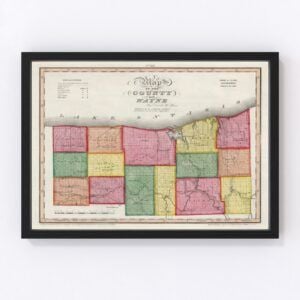 Wayne County Map 1840