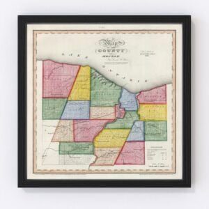 Monroe County Map 1840