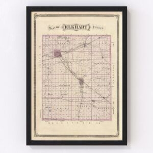 Elkhart County Map 1876