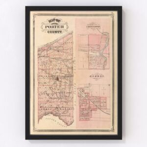 Porter County Map 1876