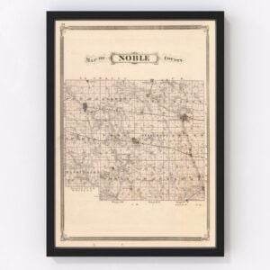 Noble County Map 1876