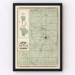 Wells County Map 1876