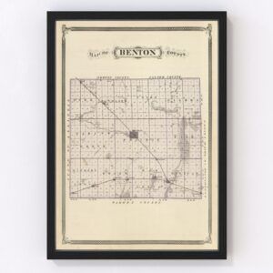 Benton County Map 1876