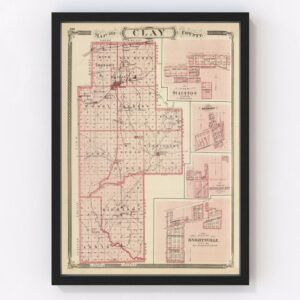 Clay County Map 1876
