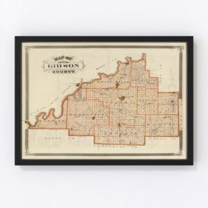 Gibson County Map 1876