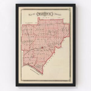 Warrick County Map 1876