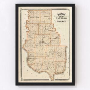 Harrison County Map 1876