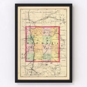 Mecosta County Map 1873