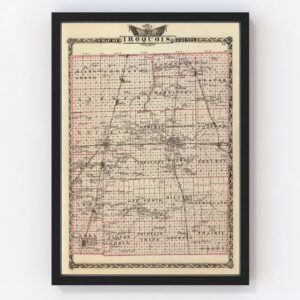 Iroquois County Map 1876