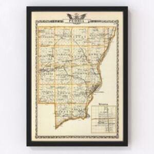 Peoria County Map 1876