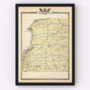 Hancock County Map 1876