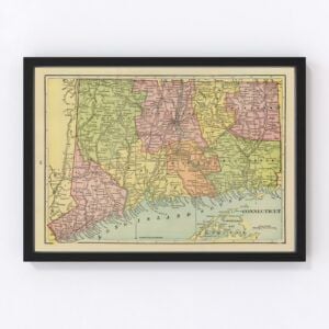 Connecticut Map 1909